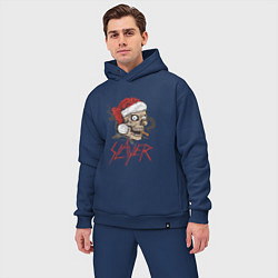 Мужской костюм оверсайз SLAYER SKULL SANTA NEW YEAR, цвет: тёмно-синий — фото 2