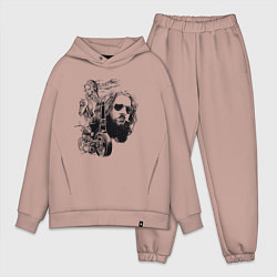 Мужской костюм оверсайз Мечта и дух Свободы, цвет: пыльно-розовый