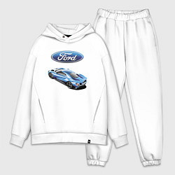 Мужской костюм оверсайз Ford Motorsport Racing team цвета белый — фото 1
