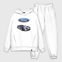 Мужской костюм оверсайз Ford Racing team, цвет: белый