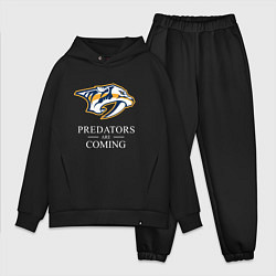 Мужской костюм оверсайз Nashville Predators are Coming Нэшвилл Предаторз, цвет: черный