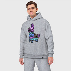 Мужской костюм оверсайз Фортнайт Лама Fortnite Lama, цвет: меланж — фото 2