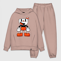 Мужской костюм оверсайз Cuphead красная чашечка