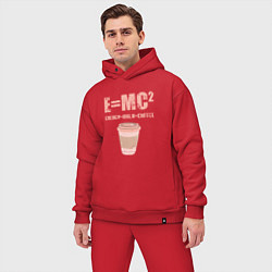 Мужской костюм оверсайз EMC2 КОФЕ, цвет: красный — фото 2
