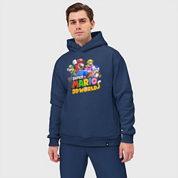 Мужской костюм оверсайз Герои Super Mario 3D World Nintendo, цвет: тёмно-синий — фото 2
