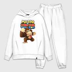 Мужской костюм оверсайз Mario Donkey Kong Nintendo Gorilla, цвет: белый
