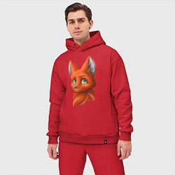 Мужской костюм оверсайз Милая лисичка Cute fox, цвет: красный — фото 2