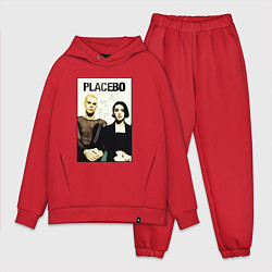 Мужской костюм оверсайз Placebo рок-группа цвета красный — фото 1