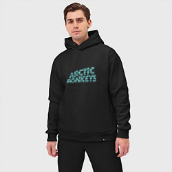 Мужской костюм оверсайз Надпись Arctic Monkeys, цвет: черный — фото 2