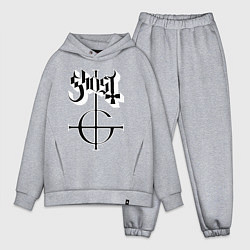 Мужской костюм оверсайз Ghost logo, цвет: меланж