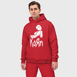 Мужской костюм оверсайз Korn КоРн, цвет: красный — фото 2