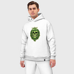 Мужской костюм оверсайз Green Skull, цвет: белый — фото 2