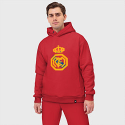 Мужской костюм оверсайз Football - Real Madrid, цвет: красный — фото 2