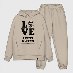 Мужской костюм оверсайз Leeds United Love Классика