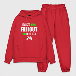 Мужской костюм оверсайз Fallout I Paused, цвет: красный