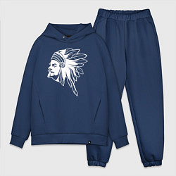 Мужской костюм оверсайз Ленин вождь СССР, цвет: тёмно-синий