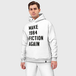 Мужской костюм оверсайз Сделайте 1984 снова литературой, цвет: белый — фото 2