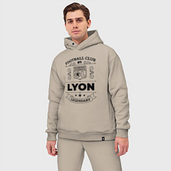 Мужской костюм оверсайз Lyon: Football Club Number 1 Legendary, цвет: миндальный — фото 2