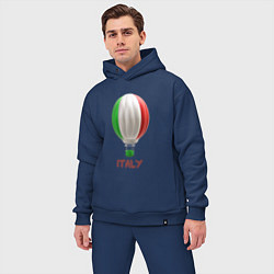Мужской костюм оверсайз 3d aerostat Italy flag, цвет: тёмно-синий — фото 2