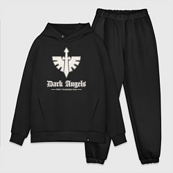 Мужской костюм оверсайз Темные ангелы лого винтаж, цвет: черный