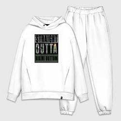 Мужской костюм оверсайз Straight Outta Bikini Bottom, цвет: белый