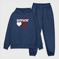 Мужской костюм оверсайз Amor, Amor - два сердца
