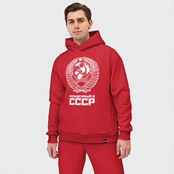 Мужской костюм оверсайз Рожденный в СССР Союз Советских Социалистических Р, цвет: красный — фото 2
