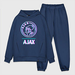 Мужской костюм оверсайз Ajax FC в стиле glitch