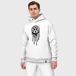 Мужской костюм оверсайз Volkswagen - art logo, цвет: белый — фото 2