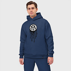 Мужской костюм оверсайз Volkswagen - art logo, цвет: тёмно-синий — фото 2