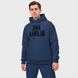 Мужской костюм оверсайз Jah Khalib - ЛОГО, цвет: тёмно-синий — фото 2