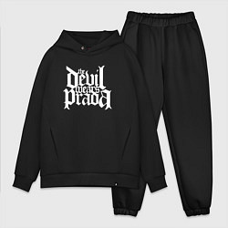 Мужской костюм оверсайз The Devil wears prada logo art, цвет: черный