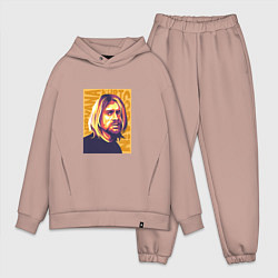 Мужской костюм оверсайз Nirvana - Cobain, цвет: пыльно-розовый