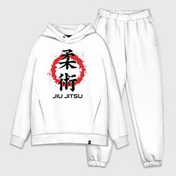Мужской костюм оверсайз Jiu jitsu red splashes logo