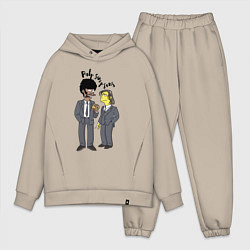 Мужской костюм оверсайз Pulp Simpsons - Tarantino, цвет: миндальный