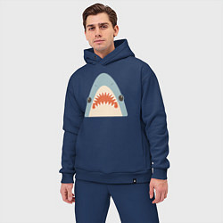Мужской костюм оверсайз Милая маленькая акула, цвет: тёмно-синий — фото 2