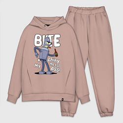 Мужской костюм оверсайз Bender shiny ass, цвет: пыльно-розовый