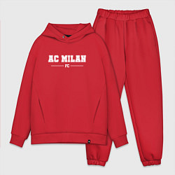 Мужской костюм оверсайз AC Milan football club классика, цвет: красный