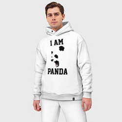 Мужской костюм оверсайз Я - панда, цвет: белый — фото 2