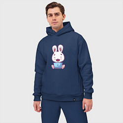 Мужской костюм оверсайз Весёлый кролик, цвет: тёмно-синий — фото 2