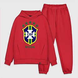Мужской костюм оверсайз Brasil CBF, цвет: красный