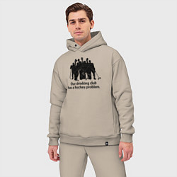 Мужской костюм оверсайз У моей пьющей команды проблемы с хоккеем, цвет: миндальный — фото 2