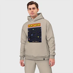 Мужской костюм оверсайз Pac-Man на ZX-Spectrum, цвет: миндальный — фото 2