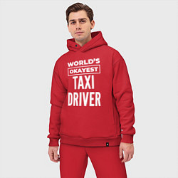 Мужской костюм оверсайз Worlds okayest taxi driver, цвет: красный — фото 2