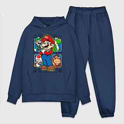 Мужской костюм оверсайз Супер Марио, цвет: тёмно-синий