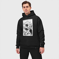 Мужской костюм оверсайз Аниме человек бензопила Дэндзи, цвет: черный — фото 2