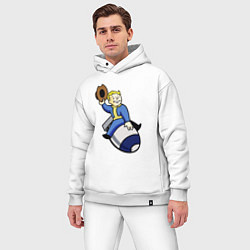 Мужской костюм оверсайз Vault boy - bomb rider, цвет: белый — фото 2