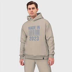 Мужской костюм оверсайз Made in 2023, цвет: миндальный — фото 2