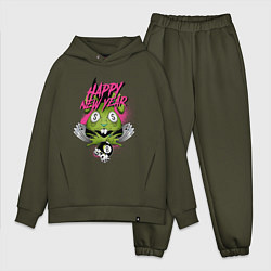Мужской костюм оверсайз Green rabbit Happy new year, цвет: хаки