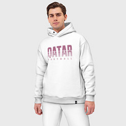 Мужской костюм оверсайз Qatar - football, цвет: белый — фото 2